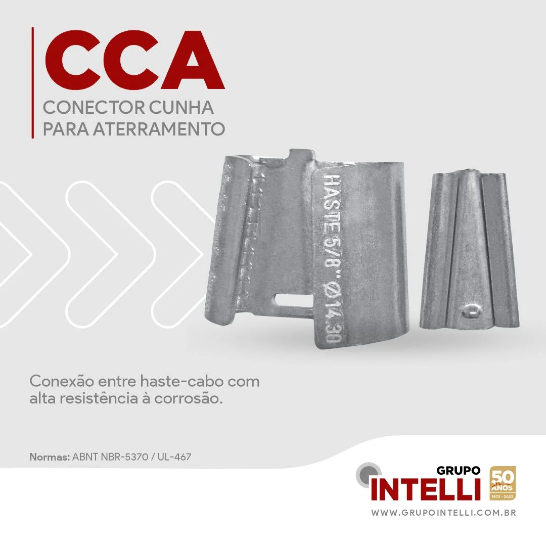 Conector cunha para aterramento (CCA) da INTELLI